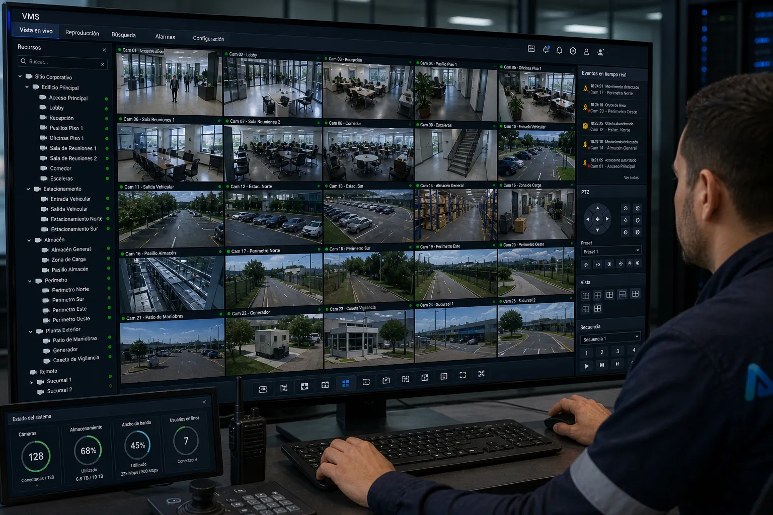 VMS profesional para monitoreo y gestión de video