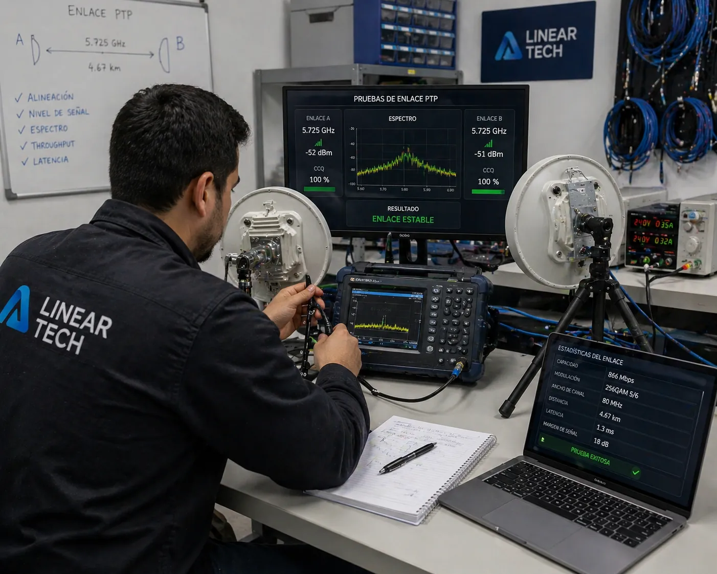 Pruebas de laboratorio RF con instrumentos de medición